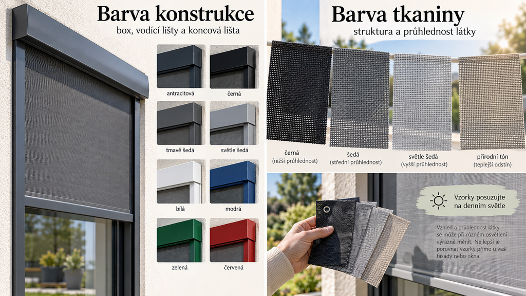 Barevné možnosti screenových rolet